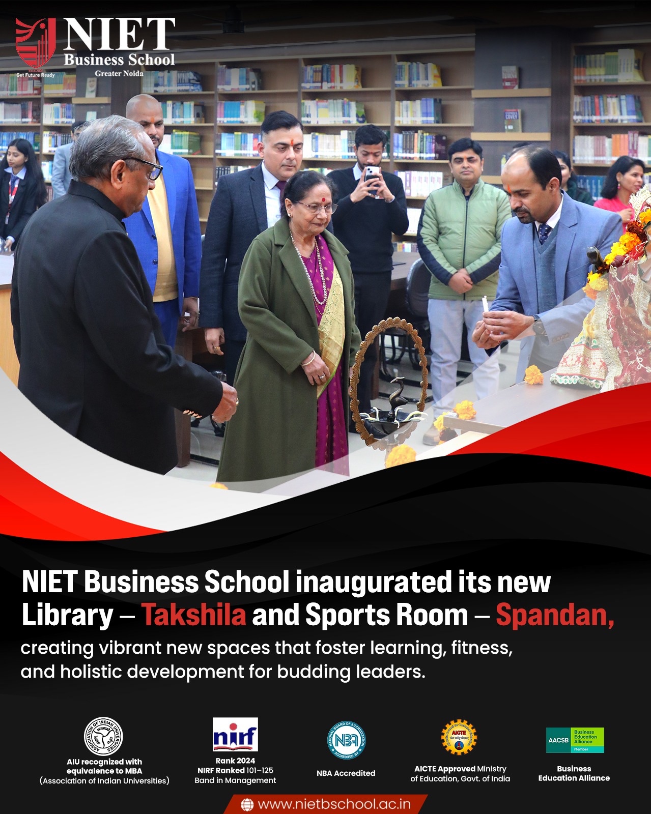 NIET Business School Unveils State-of-the-Art Library and Sports Room