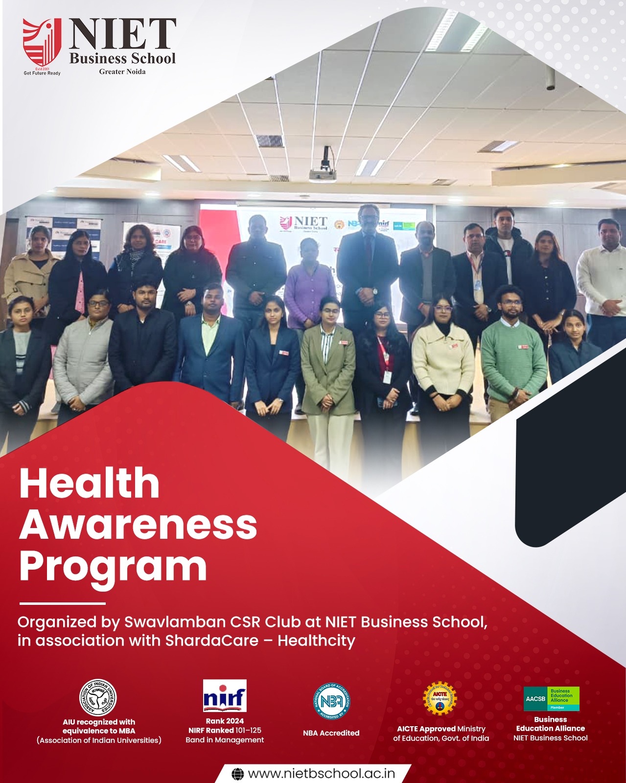 NIET Students Engage in Health Awareness Initiative with ShardaCare