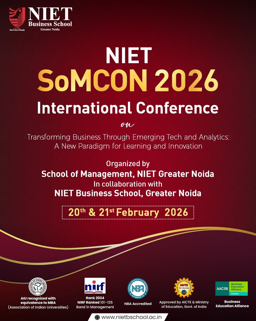 NIET SoMCON 2026: Transforming Business Through Emerging Tech &amp;amp; Analytics