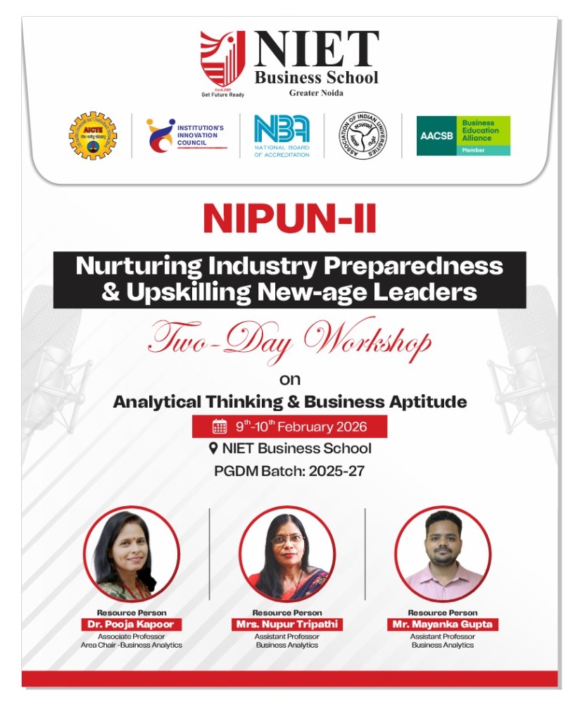 NIPUN–II Workshop 2026: Enhancing Analytical Thinking &amp; Business Aptitude at NIET Business School