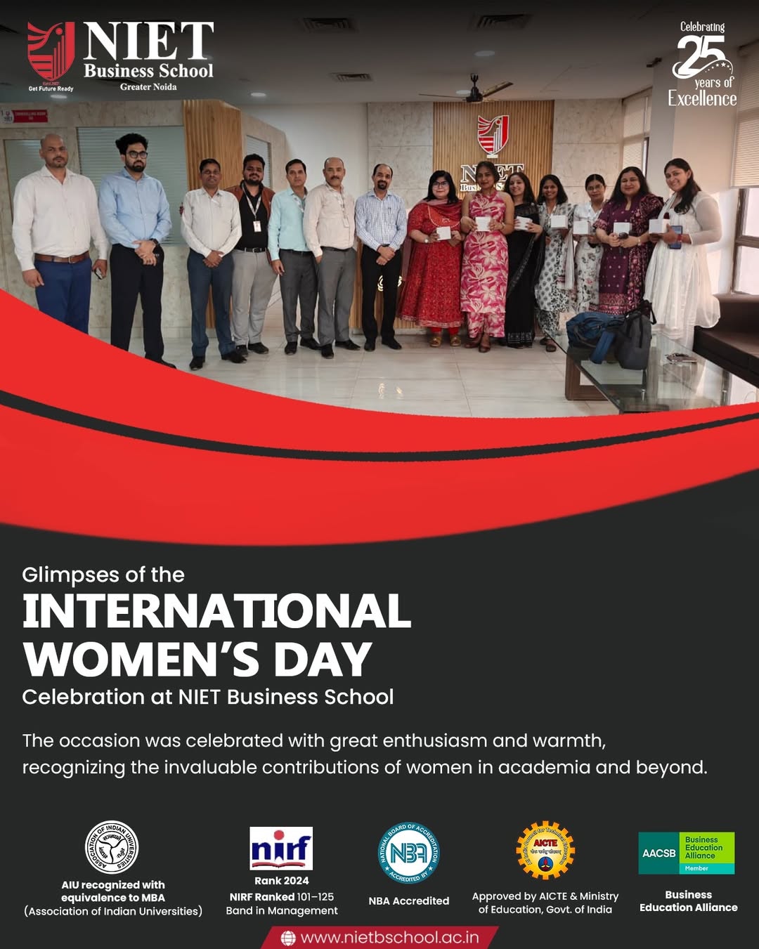 NIET Business School Celebrates International Women’s Day with Appreciation and Inclusivity