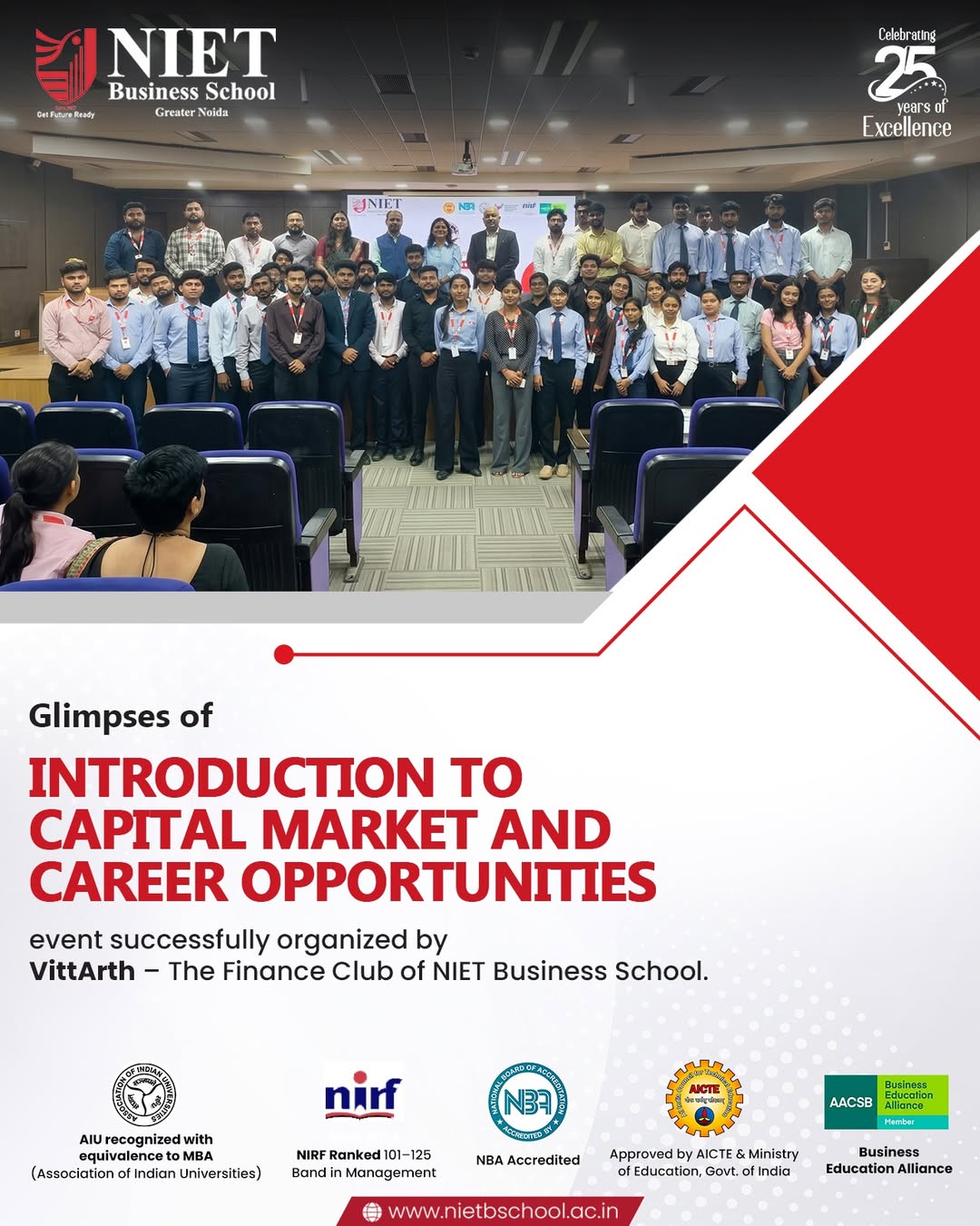 VittArth Finance Club Hosts Capital Market & Career Opportunities Workshop at NIET Business School