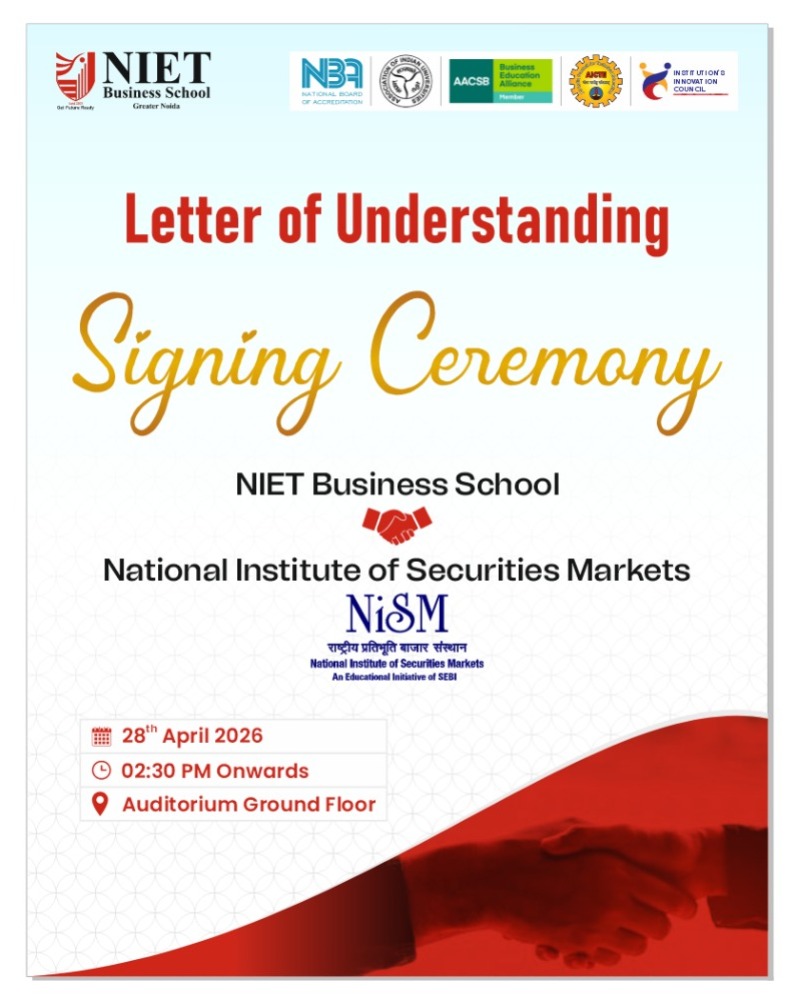 NIET Business School Partners with National Institute of Securities Markets to Strengthen Financial Education and Industry Exposure