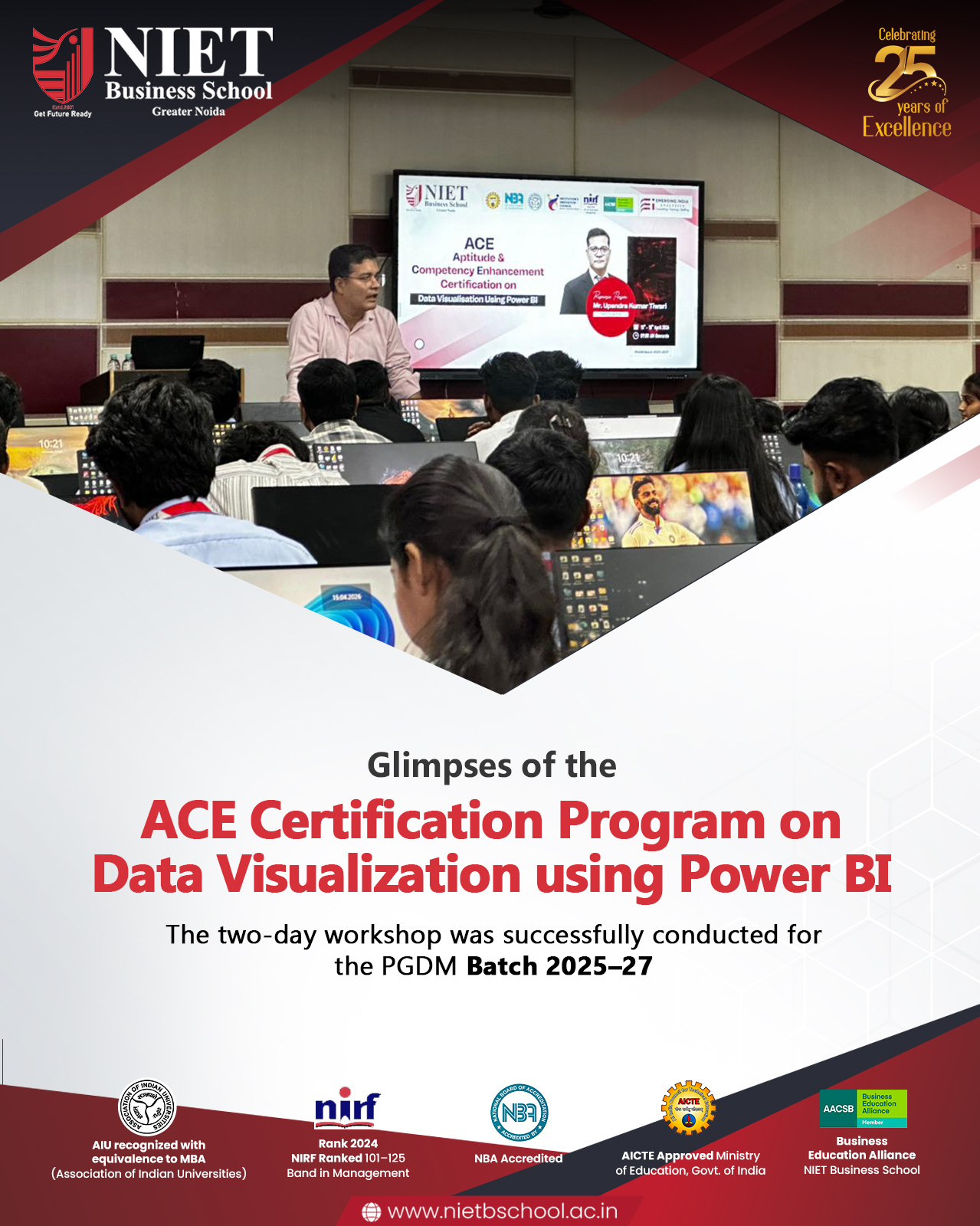 ACE Certification Program on Data Visualization Using Power BI for PGDM 2025–27 Batch
