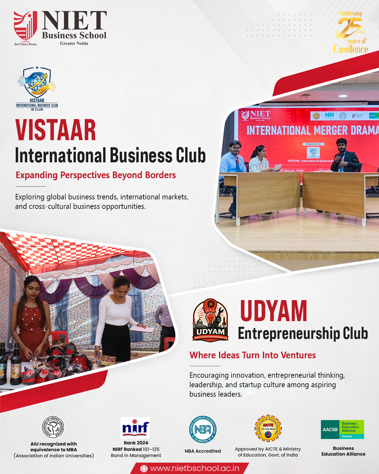 VISTAAR Club Hosts “International Merger Drama” at NIET Business School for Global Business Learning