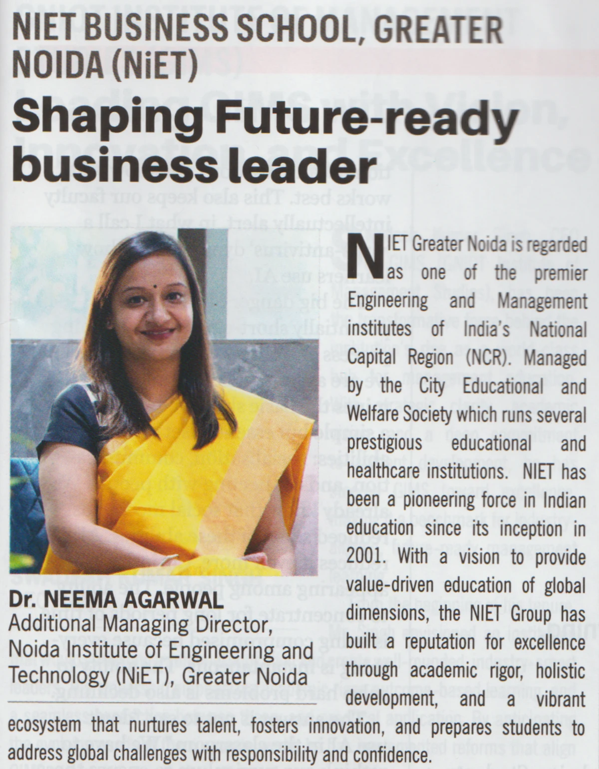 Shaping Future-Ready Business Leaders at NIET Business School